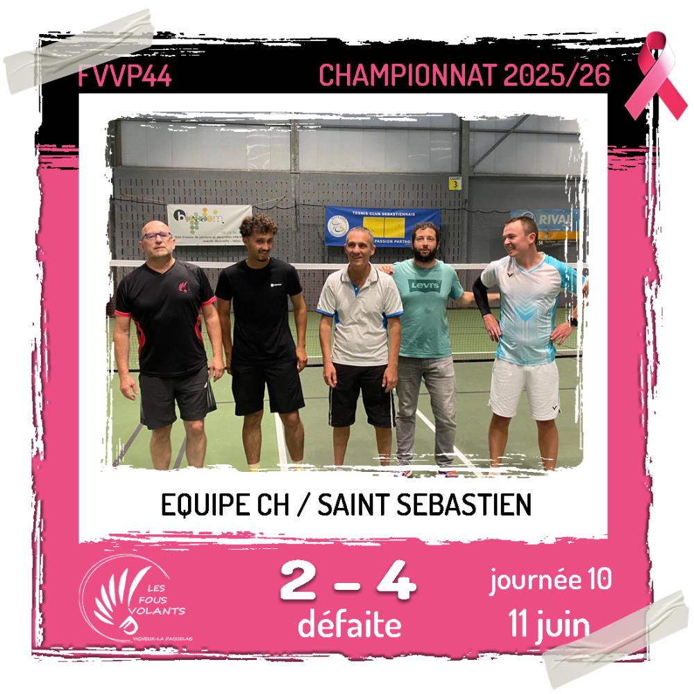 Rencontre J10 de la CH : Vigneux contre Saint Sébastien (défaite)